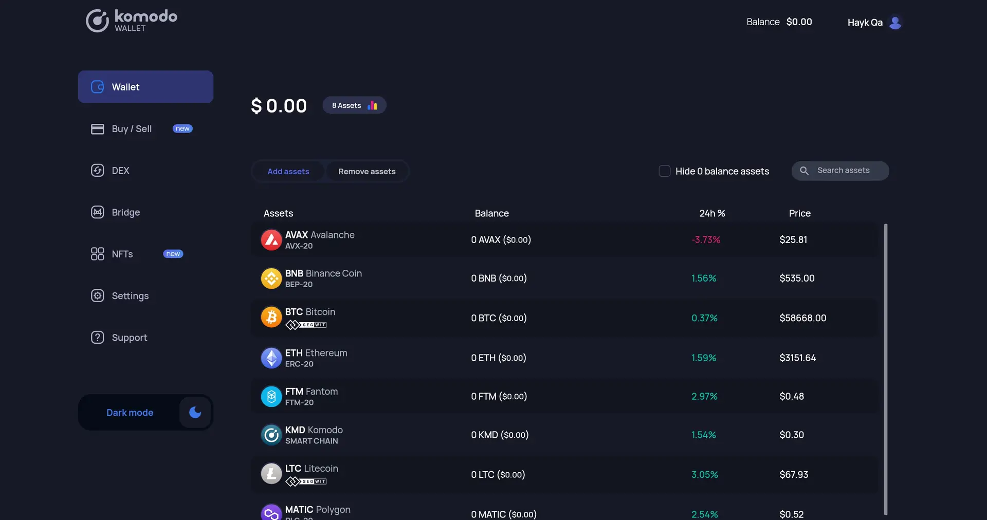  How to Receive Funds in Komodo Web Wallet